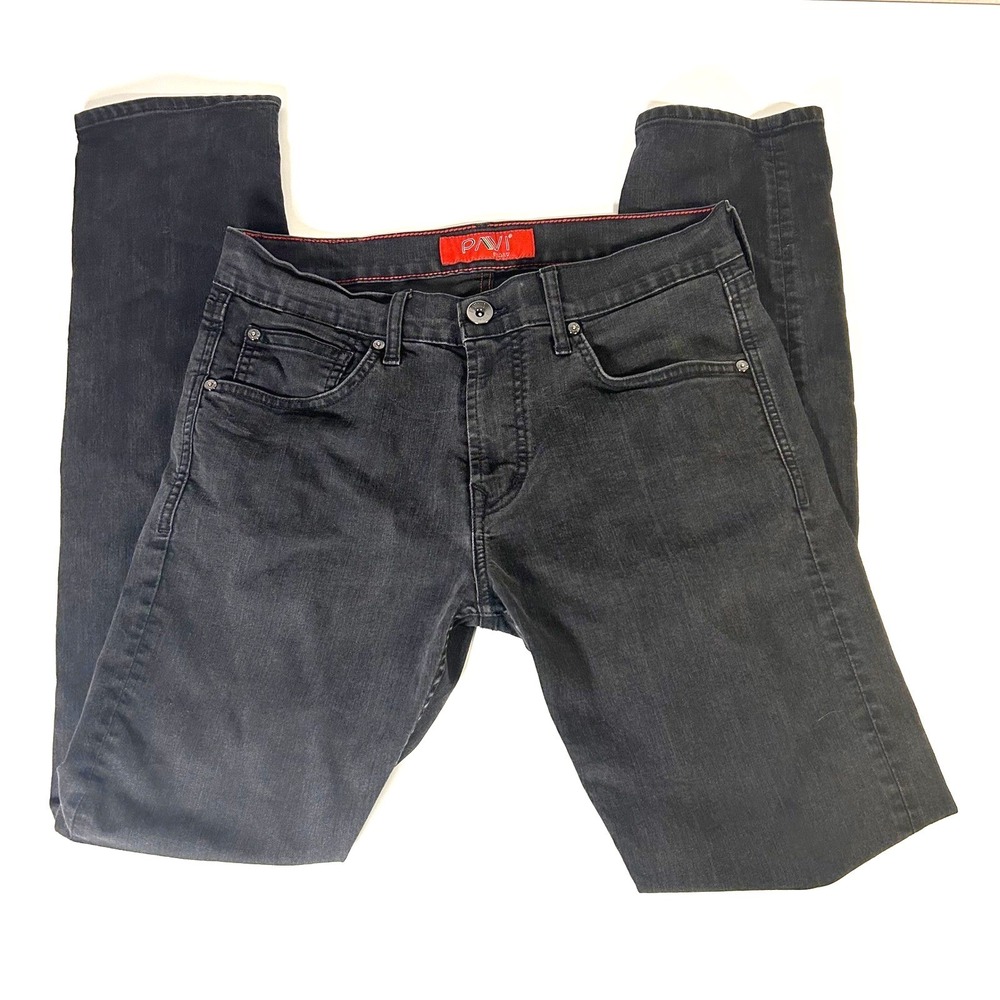 PAVI ITALY premium denim black Jeans Men Sz 32 Slim Fit Normcore Streetwear goth